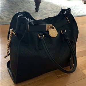 Michael Kors LG Hamilton perforated handbag